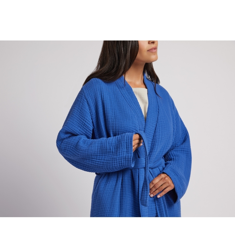 Parachute Blue Waffle Robe